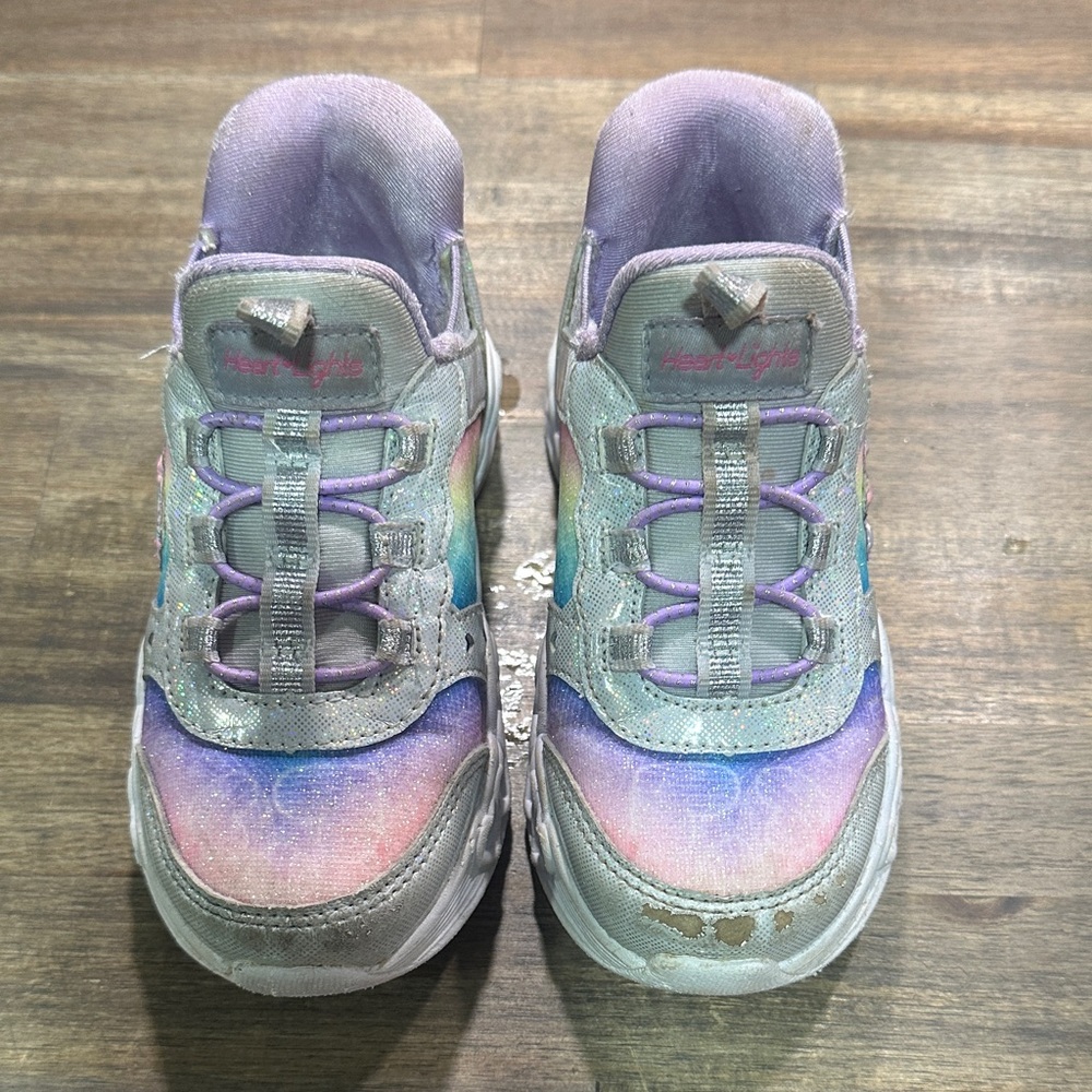 Skechers Kids Light-Up Sneakers - Purple and Silver
